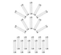 UKCOCO 50 Pièces Ressort de Compression en Acier Inoxydable, Ressort Mécanique Argenté, pour Stylo à Bille et Stylo Gel, Retour par Pression, École et Bureau