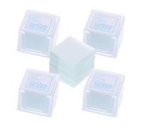 UKCOCO 500 Lames de Microscope en Verre Pré-nettoyées pour Laboratoires, Fiables et Solide, Format 20x20mm, Accessoires Essentiels pour Institutions Éducatives