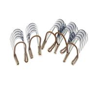 UKCOCO 5pcs Aluminium Argenté Réutilisable pour Extension Ongles Gel Guide Précis, Formes Nail Art pour Manucure en Salon Domicile