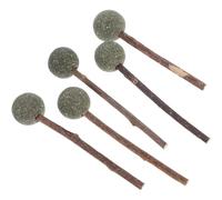 UKCOCO 5pcs Balles à l'herbe à Chat en Bois à Mâcher pour Chatons et Chats Moyens Dentaire Interactif pour Jouer à L'intérieur et Nettoyer Dents