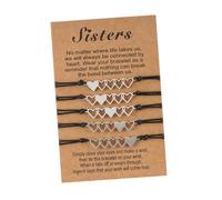 UKCOCO 5pièces Bracelets Acier Inoxydable Forme Cœur Réglables Bracelets Tressés Créatifs Pour Femmes Bijoux Amitié Symboliques Pour Couples Et