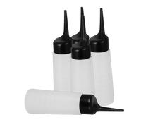 UKCOCO 5pièces Flacons Applicateurs Souples Rechargeables Pour Cheveux Teinture Avec Graduation Flacons Transparents Pour Salon Et Maison
