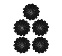UKCOCO 5pièces Moules à Tartelettes Acier Inoxydable Antiadhésif pour Biscuits Puddings Génoise pour Cuisson Maison ou Professionnelle