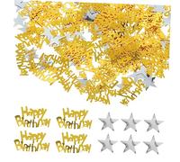 UKCOCO 5Sacs Confettis Anniversaire Dorés Décoration de Table Festive pour Femmes de Joyeux Confettis pour Célébrations Anniversaire
