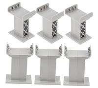 UKCOCO 6 Pièces Accessoires pour Train Miniature en Plastique, Supports de Pont de Train pour Garçon et Filles, Jouets Ferroviaires Sécurisés pour Améliorer la Relation Parent-garçon