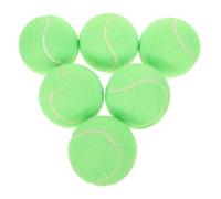 UKCOCO 6 Pièces Balle de Chien Mini en Caoutchouc Vert | Surface Microtexturée, Évite les Glissades Sols Lisses, pour Chiots et Chiens Âgés, Jardin ou Appartement