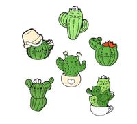 UKCOCO 6 pièces Broches Émail Cactus et Chat Fantaisie Épingles Légères et Colorées pour Femme Décoration Costume et Accessoires
