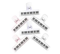 UKCOCO 6 pièces Clips pour Partitions de Musique Transparents Acrylique Supports de Pages Colorés pour Piano Maintien Solide des Même Extérieur Accessoires Élégants pour Musiciens