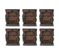 UKCOCO 6 Pièces Décoration Porte Miniature Résine Porte de Fée Résistante Aux Intempéries pour Jardins Féeriques Accessoires pour Murs Arbres et Micro-paysages