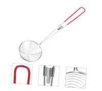 UKCOCO 6 pièces Écumoire Acier Inoxydable pour Bubble Tea avec Long Manche Passoire Cuisine et Facile à Nettoyer pour Friture et Cuisson de Dumplings Légumes et Perles