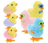 UKCOCO 6 pièces Jouets à Remonter Poussins pour Garçon Fille Remplisseurs de Sac à Bonbons de Fête Jouets de Pâques Amusants pour Garçons et Filles
