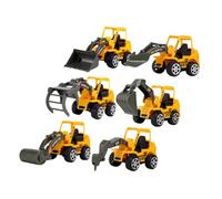 UKCOCO 6 pièces Jouets Dexcavatrice pour Garçon Fille Lot Véhicules de Chantier Éducatif pour Garçons et Filles Modèle Réaliste pour Apprentissage et Jeu Créatif