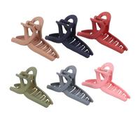 UKCOCO 6 pièces Lot de Pinces à Cheveux Grandes Antidérapantes pour Femme Clips Simples et Élégants pour Cheveux Épais ou Fins Accessoires Coiffants Pratiques et Colorés