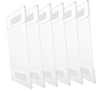 UKCOCO 6 pièces Lot de Porte Étiquettes Acryliques pour Affichage de Prix Supports Table et Comptoir Présentoirs Menu Pratiques et Résistants