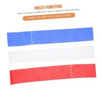 UKCOCO 6 pièces Lot Papier Crépon pour Décoration de Fête Mariage et Anniversaire Banderoles Blanc Rouge Foncé et Bleu Royal Facile à Suspendre et Modeler
