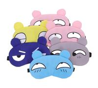 UKCOCO 6 pièces Masque de Sommeil Carton Lot de Masques pour Yeux Couvre Œil Doux avec Bande Élastique pour Garçon Fille Designs Amusants et Confortables pour Voyage