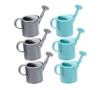 UKCOCO 6 pièces Mini Arrosoirs Décoratifs pour Garçon Fille Surface Lisse Multifonction pour Jardinage Salle de Bain et Bureau Gris et Vert