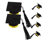 UKCOCO 6 Pièces Mini Chapeaux de Graduation Feutre pour Décorations de Bouteilles Accessoires Festifs pour Bouquets de Fête Ornements et Colorés pour Célébrations