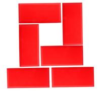 UKCOCO 6 pièces Panneaux Acoustiques Isolants Mousse Épaisse Absorbante Bruit pour Murs Maison Bureau Rouge