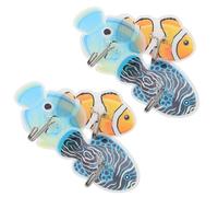UKCOCO 6 Pièces Patere Autocollante Poisson Tropical