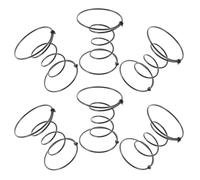 UKCOCO 6 Pièces Ressorts Hélicoïdaux de Remplacement pour Canapé, Ressorts de Siège de Meubles, Double Cône, Acier, Fil 3,53mm, Noir, Réparation de Siège Rembourré