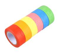 UKCOCO 6 pièces Ruban Masking Tape Papier Adhésif Couleur Ruban Adhésif Décoratif Multicolore Facile à Coller et Retirer pour Bricolage Organisation et Étiquetage
