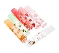 UKCOCO 6 pièces Set de à Transparent Hydratant Fruits Protecteur et Portable Lot de Gloss Naturel Unisexe Maquillage Adorable et Hydratant