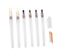 UKCOCO 6 pièces Stylo Peinture Eau avec Réservoir Pinceaux Aquarelle Deau Rechargeables Pinceaux Détails Fins pour Dessin Main et Pratique pour Étudiants Art