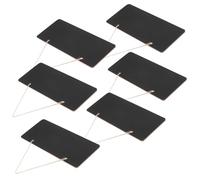 UKCOCO 6 pièces Tableau à Craie Suspendu Bois de Étiquettes Décoratives Réutilisables pour Messages et Menus pour Cafés Réunions et Décorations Intérieures