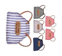 UKCOCO 6 Pièces Vintage Denim Checkered Accessories for Creative Role Play Outfits Mix and Match Doll Dress Up