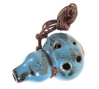 UKCOCO 6 Trou Ocarina Alto Céramique pour Débutants et Amateurs Instrument Musical Bleu Intense pour Relaxation et Randonnée