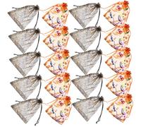 UKCOCO 60 Pièces Halloween Organza Candy Bags With Spider Pumpkin Mesh Drawstring For Party Favors Snacks Treats