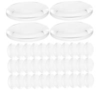 UKCOCO 60 Pièces Lentilles Convexes Transparentes Acrylique Double Face pour Enseignement de Physique Kit Lentilles Optiques pour Laboratoire et Projets DIY