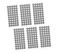 UKCOCO 6feuilles Autocollants De Marquage Points De Repère Réfléchissants Marqueurs pour Numérisation