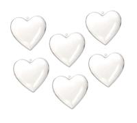 UKCOCO 6pièces Boules Transparentes Plastique Forme De Coeur à Remplir Ornements Suspendus pour Décoration De Mariage Et Fêtes Fabriquées pour Suspension sur Arbres Murs Ou Fenêtres