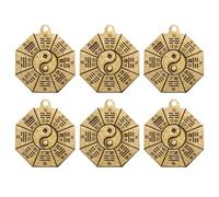UKCOCO 6pièces Breloque Porte Clé Lot De Huit Diagrammes Pendentif Délicat Style Rétro Décoratif
