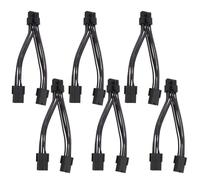 UKCOCO 6pièces Câbles Alimentation Doubles Broches vers Broches pour Carte Graphique Raccord Y Pcie Lot
