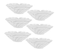 UKCOCO 6pièces De Drippage De Bougie Transparent Porte-Bougies Flûté Attrape-Gouttes pour Bougies Support Décoratif pour Chandeliers