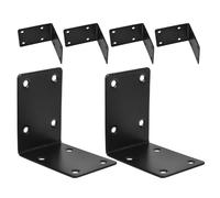 UKCOCO 6pièces Lot de Équerres Angle Forme De Noires pour Étagère Renforts Angle Métalliques avec Vis pour Jardinière