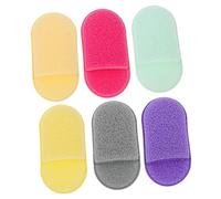 UKCOCO 6Pièces Nettoyage Hydrophiles Non Latex Lot de Éponges Exfoliantes à Main Forme de Sabot pour Démaquillage Doux
