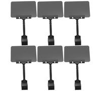 UKCOCO 6pièces Panneaux Prix Effaçables Réutilisables pour Supermarché Tableau Affichage Noir Pvc Étiquettes Prix Pratiques pour Restaurant et Boulangerie