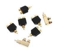 UKCOCO 7 pièces Adaptateur Audio Degrés vers Double Femelle Séparateur Signal pour Microphone Mixeur Subwoofer et Équipements Audio