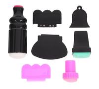 UKCOCO 7 pièces Kit pour Nail Stamper avec Outils Manucure Accessoires Nail Art pour Estampage Plaque French DIY Salon et Usage Domestique
