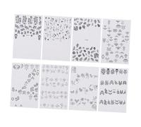 UKCOCO 8 feuilles Stickers Ongles Élégants Autocollants Nail Art DIY Décoration Manucure Motifs Fleurs et Marguerites Accessoires Manucure Mignons Compatible Ongles Naturels et