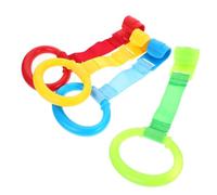 UKCOCO 8 pièces Anneaux de Traction pour Colorées pour Aider à Apprentissage Station Debout Marche Accessoires de Soutien pour Lit et Berceau Développement Capacités Motrices