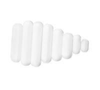 UKCOCO 8 pièces Barres Magnétiques Ptfe Blanches de Accessoire Stirrer Magnétique de Laboratoire Agitateur Compact pour Mélange Rapide et Nettoyage Facile