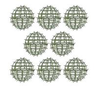 UKCOCO 8 Pièces Cadre de Topiaire Boule Ronde Verte en Plastique | Couronne Végétale, Centre de Table et Décor de Mariage, Usage Extérieur, Jardiniers et Organisateurs