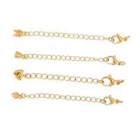 UKCOCO 8 pièces Chaînes Extension pour Collier et Bracelet Set Extensible pour Bijoux DIY Simple et Facile à Fixer Adapté Aux Créations Personnalisées