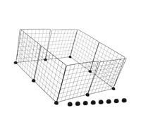 UKCOCO 8 Pièces clôture pour Petits Animaux Chiot Parc pour bébé Poulailler pour Petits Animaux Cage pour Canard et Poussin enclos pour Lapin d'intérieur Parc pour Animaux de Compagnie