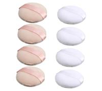 UKCOCO 8 pièces de Maquillage Flock Doux pour Ronds Couleur Chair et Blanc Accessoires de Maquillage pour Application Uniforme et Confortable